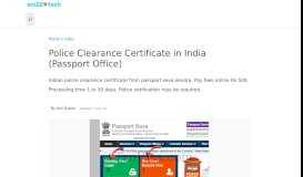 
							         Police Clearance Certificate in India - Passport Office - AM22 Tech								  
							    