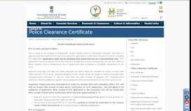 
							         Police Clearance Certificate - Welcome to Consulate General of India ...								  
							    