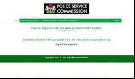 
							         police service commission recruitment portal								  
							    
