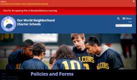 
							         Policies and Forms | Our World Neighborhood Charter School								  
							    