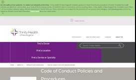 
							         Policies and Procedures | Trinity Health Of New England								  
							    