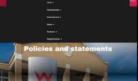 
							         Policies and statements - Weymouth College								  
							    