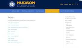 
							         Policies | Hudson City School District								  
							    