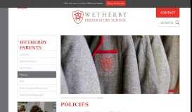 
							         Policies | Independent Boys' School London | Wetherby Prep School								  
							    