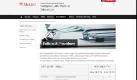 
							         Policies & Procedures | Postgraduate Medical Education - McGill ...								  
							    