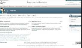 
							         Policies - The Department of Education								  
							    