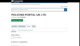 
							         POLICING PORTAL UK LTD - Officers (free information from ...								  
							    