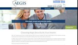 
							         Policyholders - AEGIS - Aegis Security Insurance Company								  
							    