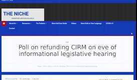 
							         Poll on refunding CIRM on eve of informational legislative hearing ...								  
							    
