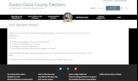 
							         Poll Worker Portal - Contra Costa County Elections								  
							    