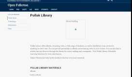 
							         Pollak Library - Open Fullerton | CSUF								  
							    