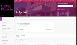 
							         Polyclinic Services in Harrisburg, PA | PinnacleHealth - UPMC Pinnacle								  
							    