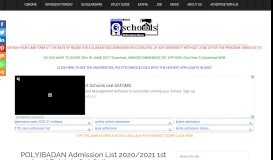 
							         POLYIBADAN Admission List 2018/2019 1st and 2nd Batch Is Out ...								  
							    