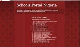 
							         Polytechnics & Colleges - Schools Portal Nigeria								  
							    
