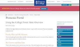 
							         Pomona Portal | Pomona College in Claremont, California - Pomona ...								  
							    