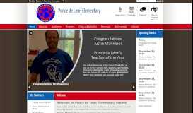 
							         Ponce de Leon Elementary / Homepage - Pinellas County Schools								  
							    