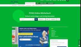 
							         PONS - Das kostenlose Online-Wörterbuch, Online-Shop mit ...								  
							    
