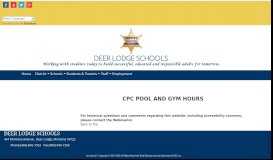 
							         Pool and Gym - DEER LODGE SCHOOLS								  
							    