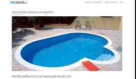 
							         Pool Wissen - Das Fragen & Antworten Portal für Poolbesitzer								  
							    