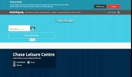 
							         Poolfinder | Chase Leisure Centre - Swimming.org								  
							    