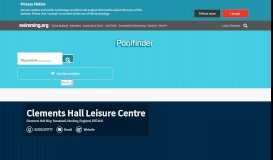 
							         Poolfinder | Clements Hall Leisure Centre - Swimming.org								  
							    