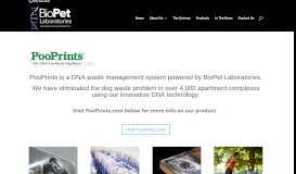 
							         PooPrints - Biopet Laboratories								  
							    