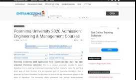 
							         Poornima University 2019 Admission: Engineering & Management ...								  
							    