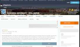 
							         Poornima University - [PU], Jaipur Courses & Fees 2019-2020								  
							    