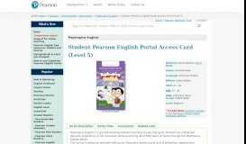 
							         Poptropica English - Student Pearson English Portal Access Card ...								  
							    