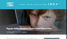 
							         Popular Online Database Leads School Kids to Porn | Protect Young ...								  
							    