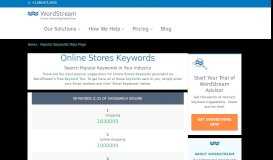 
							         Popular Online Stores Keywords | WordStream								  
							    