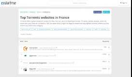 
							         Popular sites in Torrents - Tech - France - Start.me								  
							    