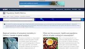 
							         Population Health Metrics | Home page								  
							    