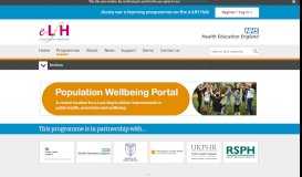 
							         Population Wellbeing Portal - e-Learning for Healthcare								  
							    