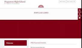 
							         Poquoson High School / Homepage - Poquoson City Public Schools								  
							    