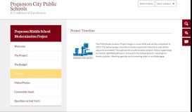 
							         Poquoson Middle School Modernization Project / Timeline								  
							    