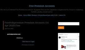 
							         Pornhubpremium Premium Accounts - Free Premium Accounts								  
							    