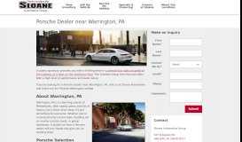 
							         Porsche Dealer Warrington PA | Sloane Automotive Group								  
							    