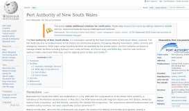 
							         Port Authority of New South Wales - Wikipedia								  
							    