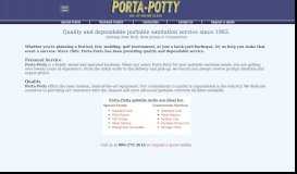 
							         Porta Potty portable restroom rental								  
							    