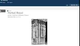 
							         Portail Royal | portal, Chartres Cathedral, France | Britannica.com								  
							    