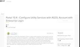
							         Portal 10.4 - Configure Utility Services with A... | GeoNet - Esri ...								  
							    