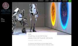 
							         Portal 2: A Critical Analysis of Game Design | Aperture: - BYU Media Arts								  
							    