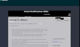 
							         Portal 2: Abyss | Portal Modifications Wikia | FANDOM powered by Wikia								  
							    