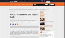 
							         Portal 2 Achievements and Trophies Guide | GamesRadar+								  
							    