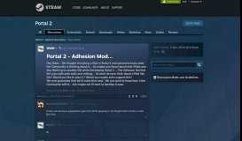 
							         Portal 2 - Adhesion Mod... :: Portal 2 General Discussions								  
							    