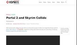 
							         Portal 2 and Skyrim Collide - IGN								  
							    