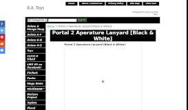 
							         Portal 2 Aperature Lanyard [Black & White] @ B.A. Toys								  
							    