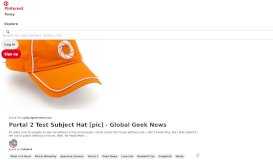 
							         Portal 2 Aperture Test Subject Hat on Global Geek News. | cafebird ...								  
							    