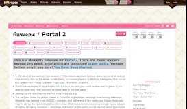 
							         Portal 2 / Awesome - TV Tropes								  
							    